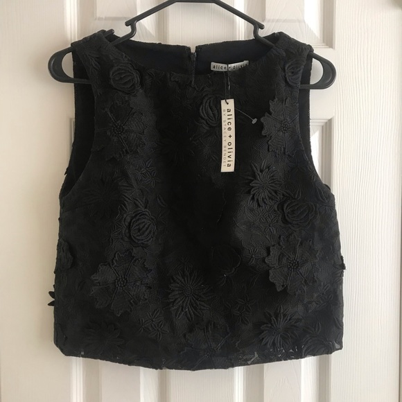 Alice + Olivia Tops - Alice + Olivia Amal Boatneck Boxy Tank New NWT